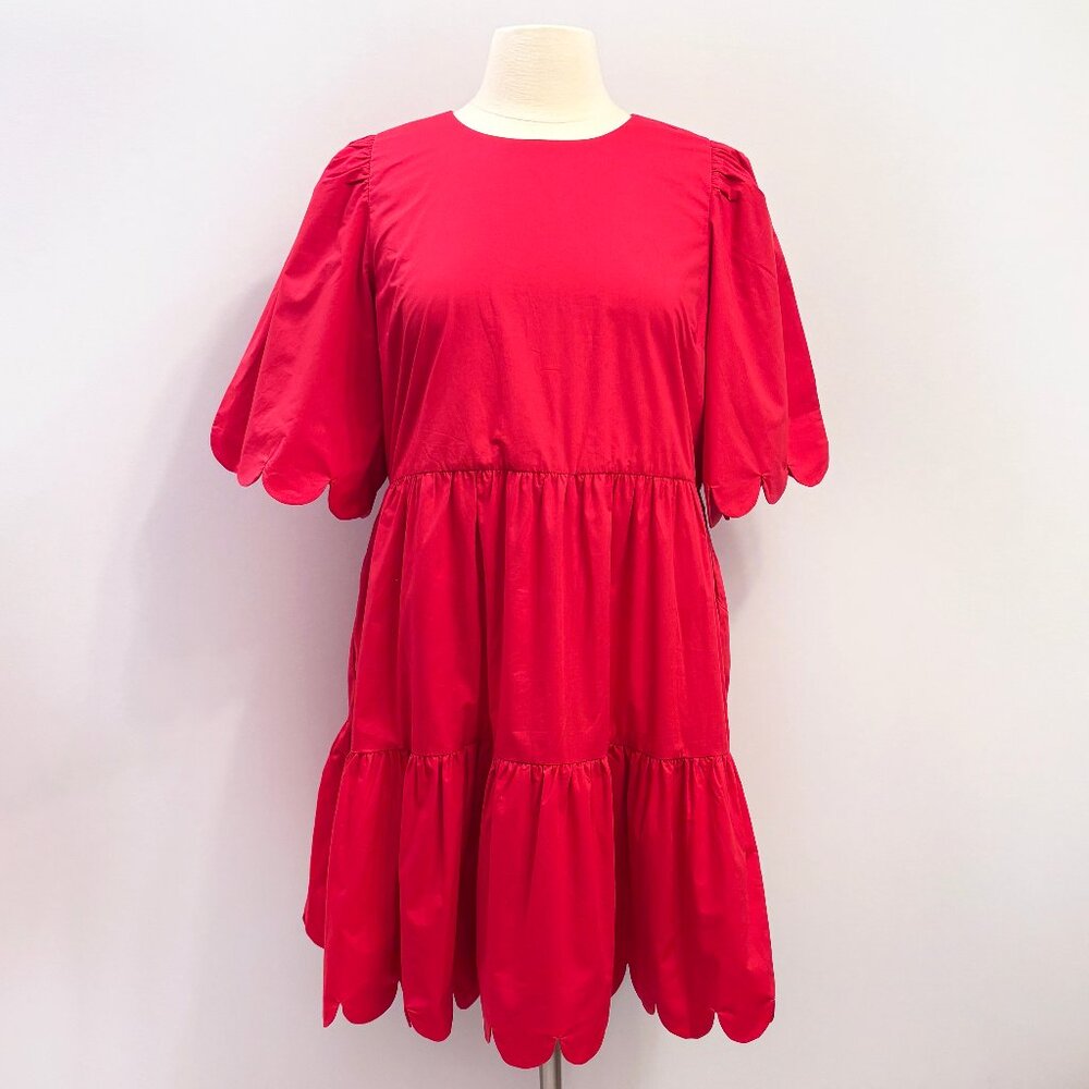 English Factory red scalloped dress NWT size Large
